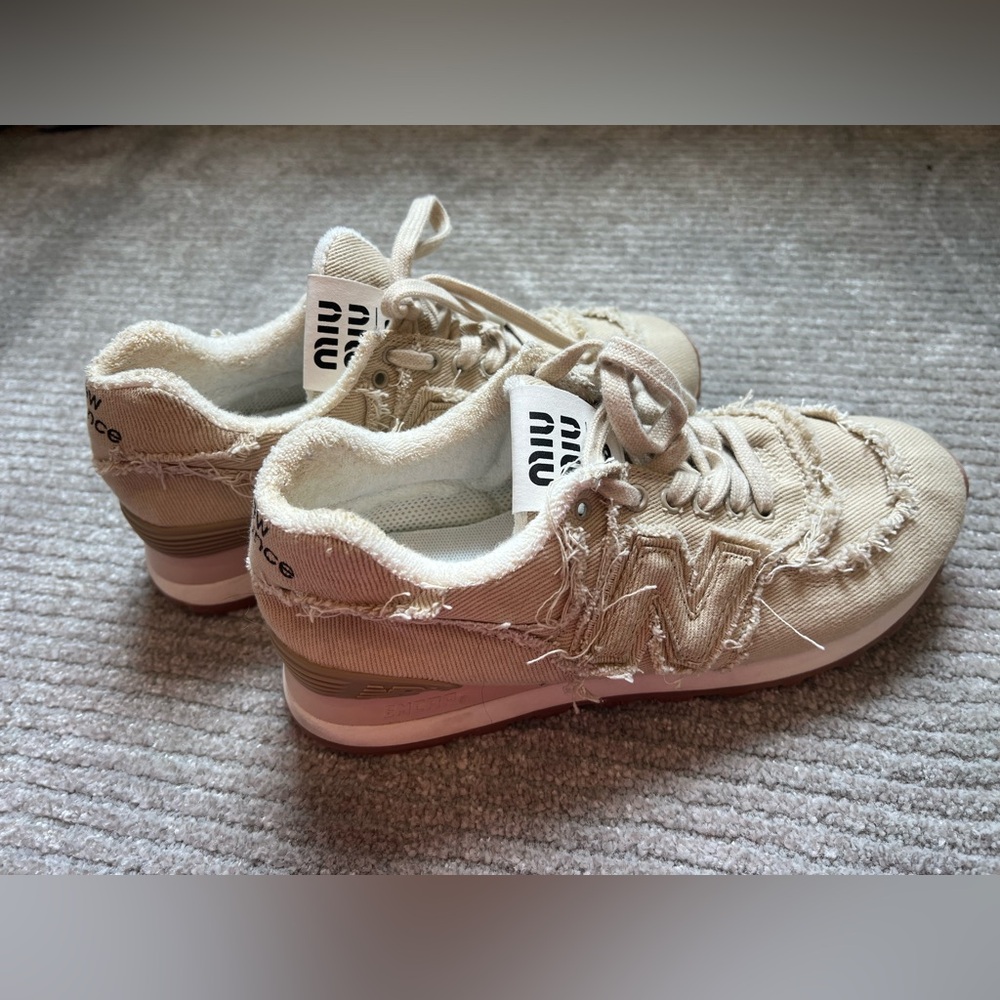 New Balance x Miu Miu Canvas Low Top Athletic Sneakers